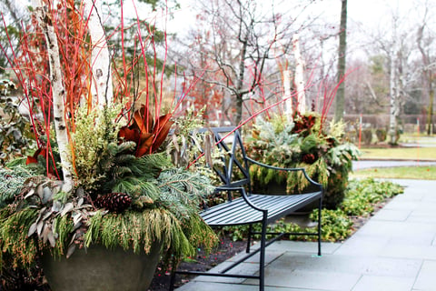 Holiday Decor Bench