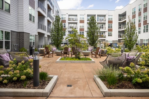 retirement condo commercial landscaping courtyard 1