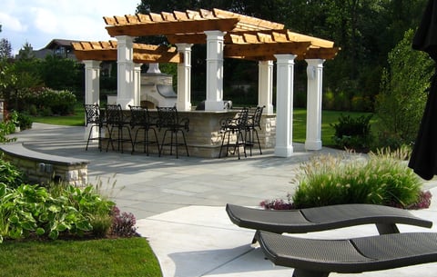 Pergola and Outdoor Kitchen